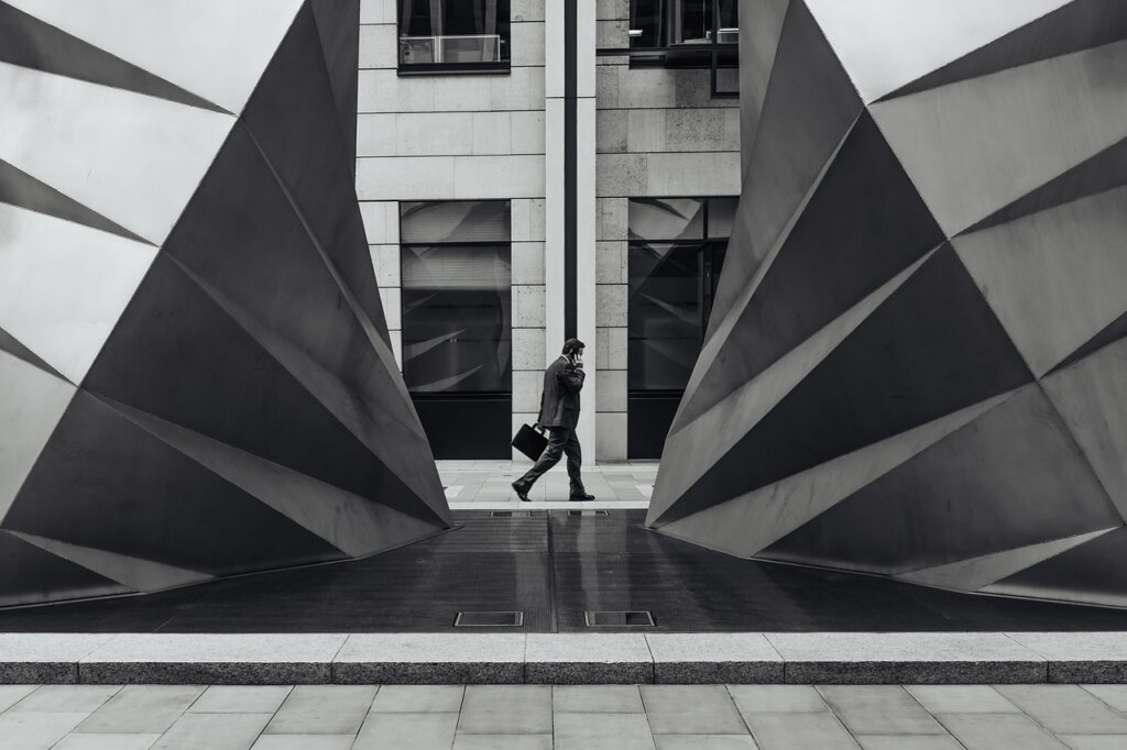 architecture, building, businessman